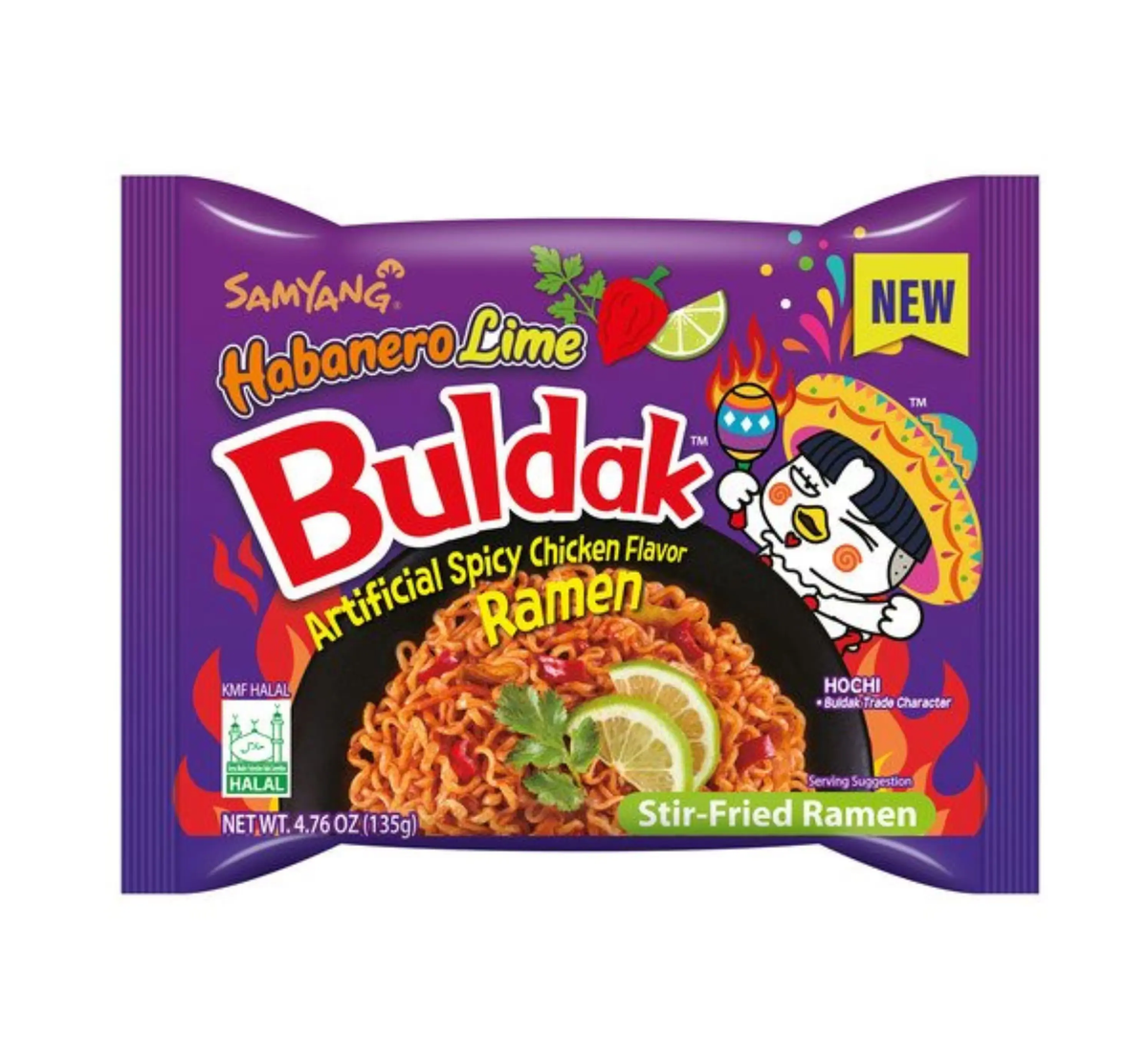 Samyang Buldak Noodles Habanero Lime (HALAL) — Candy Time